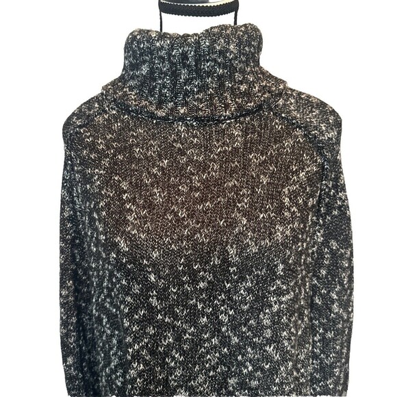 Women’s Lucky Brand BLACK WHITE Turtleneck Pullover Casual Knit Long Sleeve 2X - Picture 2 of 8